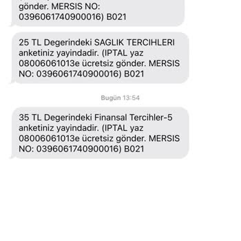 Uygulama SMS'lerinden Kurtulmak İstiyorum