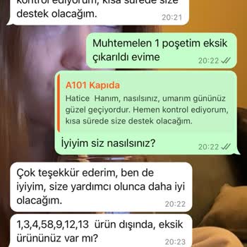 A101 Siparişimde Eksik Ürün Ve İade Sorunu