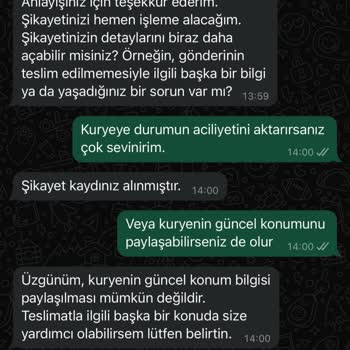 Kargo Teslimatında Yaşanan Gecikme Ve İletişim Sorunları