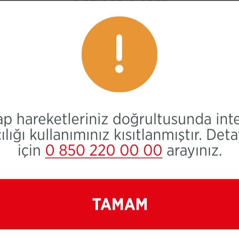 İnternet Bankacılığı Kısıtlaması Nedeniyle Mağduriyet