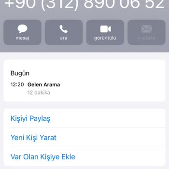 03128900652 numara tarafından gelen yanıltıcı arama!