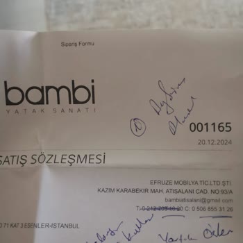 Bambi'den Aldığım Yatak Hâlâ Teslim Edilmedi!