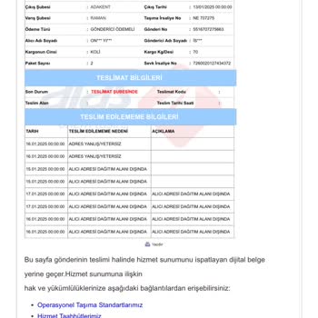 Aras Kargo'nun Uzak Mahallelerdeki Teslimat Sorunu