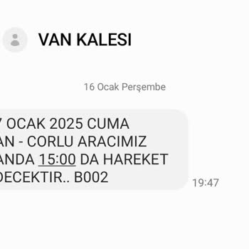 Van Kalesi Otobüs Firması İle Yaşanan Zamanlama Ve Hizmet Sorunları