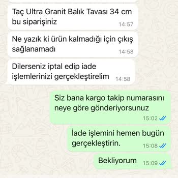 Taç Balık Tavası Siparişimde 20 Günlük Kargo Ve Stok Sorunu