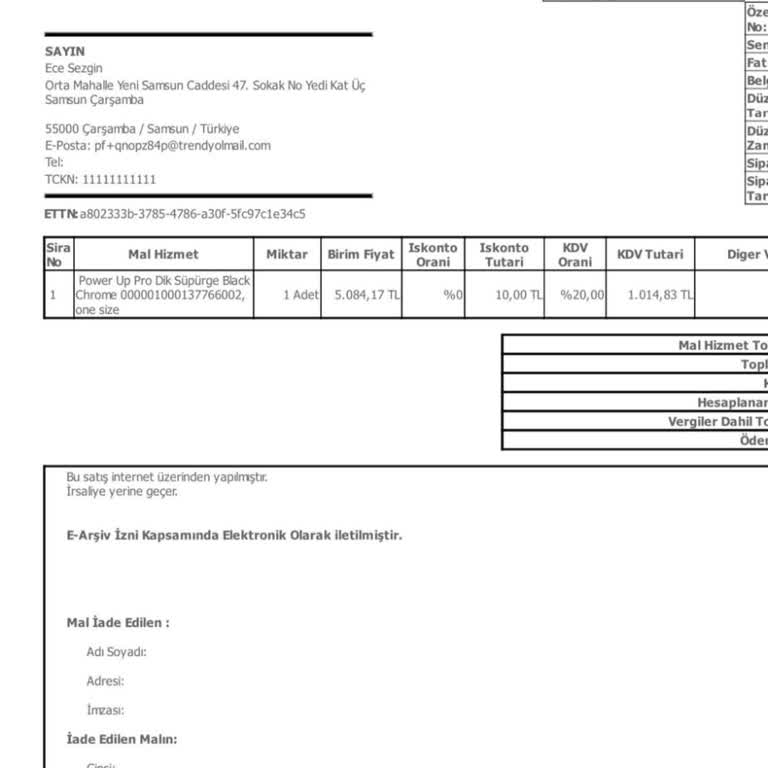 Karaca Süpürge Çalışmıyor Ve Satıcı Yanıt Vermiyor