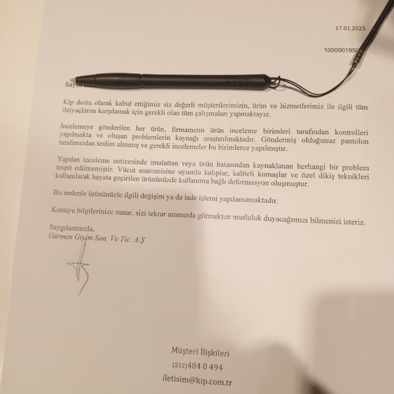 KİP'ten Aldığımız Ürünlerde Kalite Sorunu Ve Sorumluluk Reddi