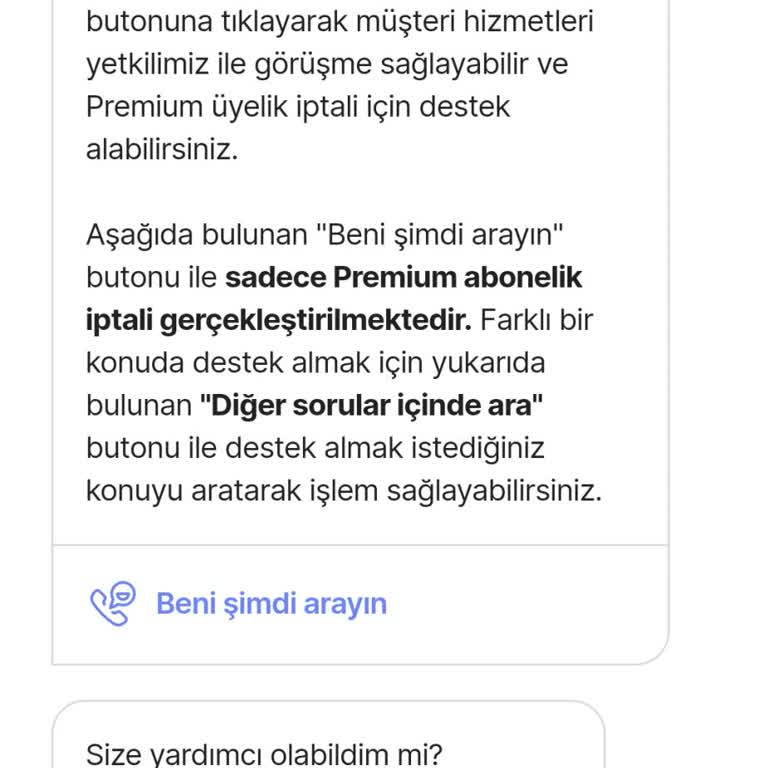 Hepsiburada Premium Üyeliği İptal Sorunu
