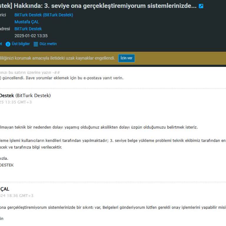 BitTurk'te 3. Seviye Üyelik Engeli Ve Çözüm Arayışı