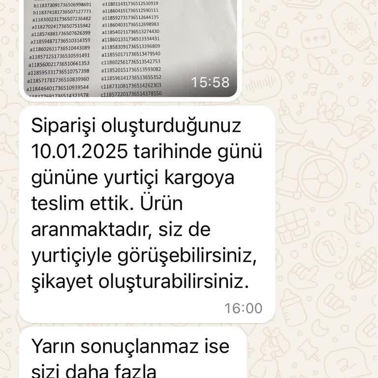 Kayıp Sipariş Ve Yetersiz Müşteri Hizmeti