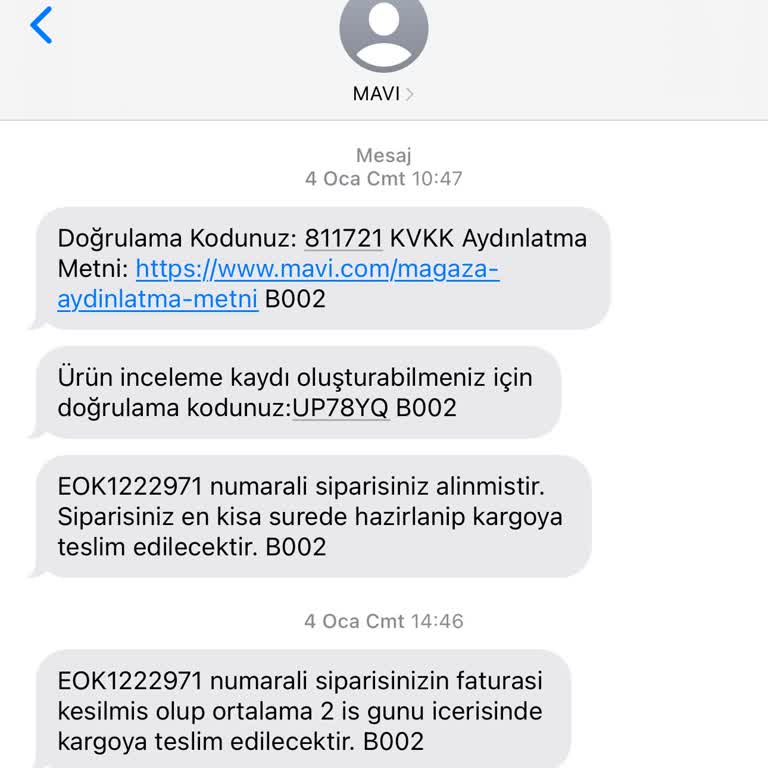 Mavi Outlet'ten Sipariş İadesi Sorunu