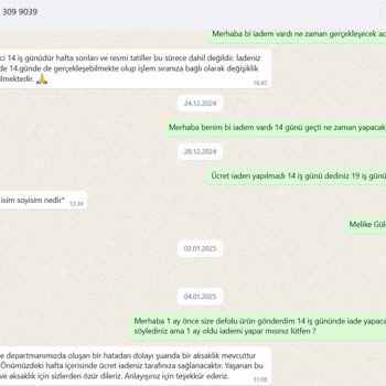 Defolu Ürün Ve İade Sürecinde Gecikme