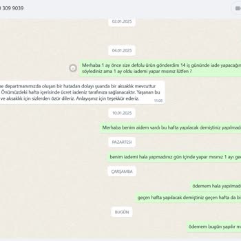 Defolu Ürün Ve İade Sürecinde Gecikme