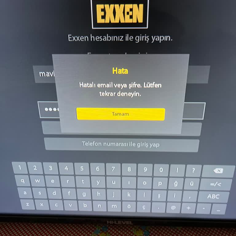 Televizyonda Exxen Erişim Sorunu