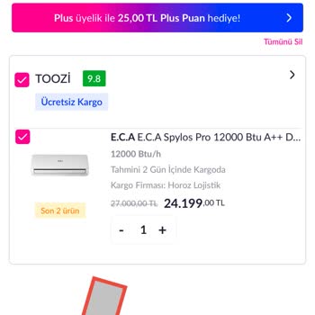 Sepetteki Fiyat Yanıltması