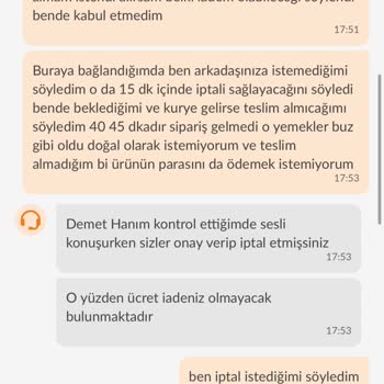 Trendyol GO'da Soğuk Yemek Ve İade Sorunu