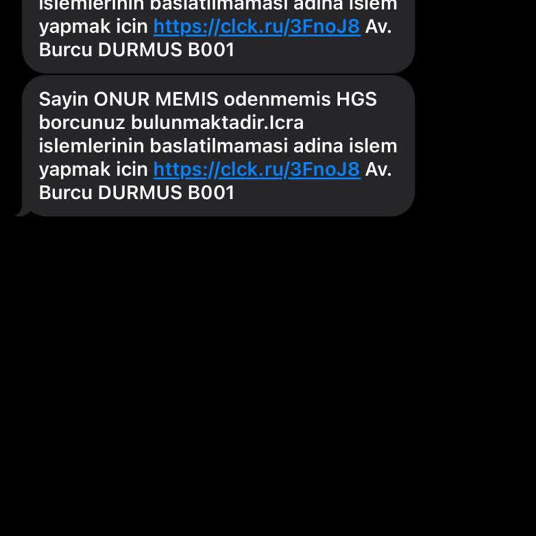 Hatalı HGS Borç Bildirimi