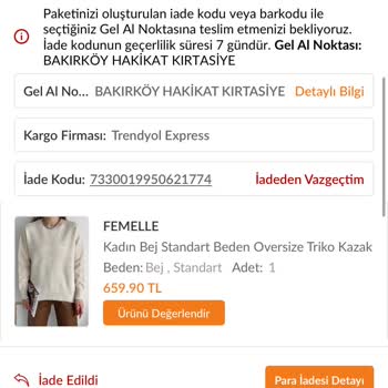 İade Sürecinde Yaşanan Karmaşa Ve Ödeme Sorunu
