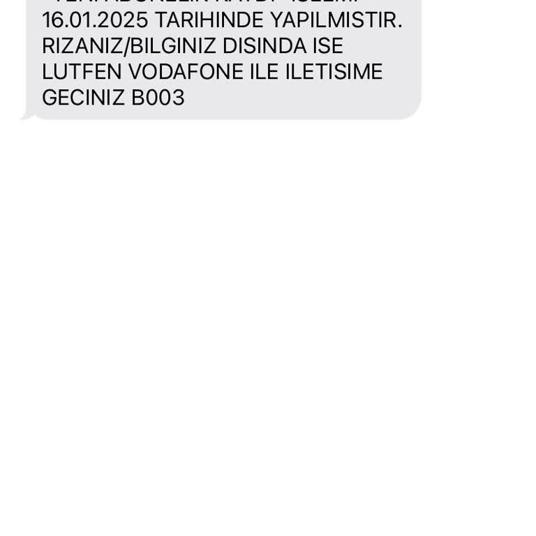 Yetkisiz Abonelik Kaydı Endişesi