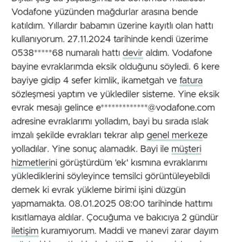 Vodafone Devir İşlemi Kabusu