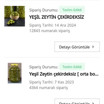 Zeytin Siparişi Ve İade Sürecinde Yaşanan Sorunlar