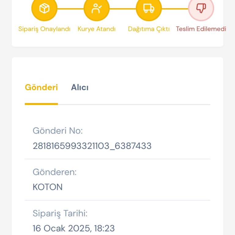 Teslim Edilmeyen Sipariş Ve İletişim Sorunu