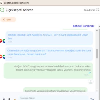 Çiçek Sepeti'nde Ayakkabı İade Kabusu