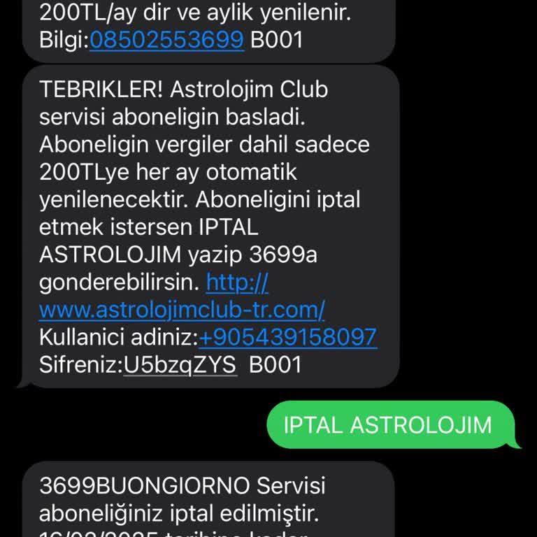 İzinsiz Başlatılan Astroloji Club Üyeliği Ve Fatura Sorunu