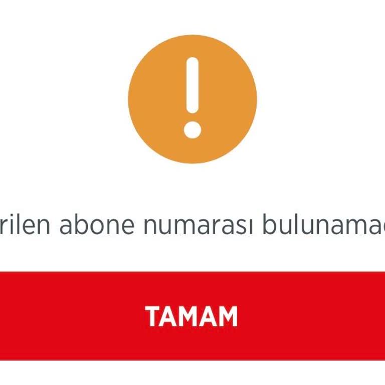 Ödeme İşleminde Abone Numarası Hatası