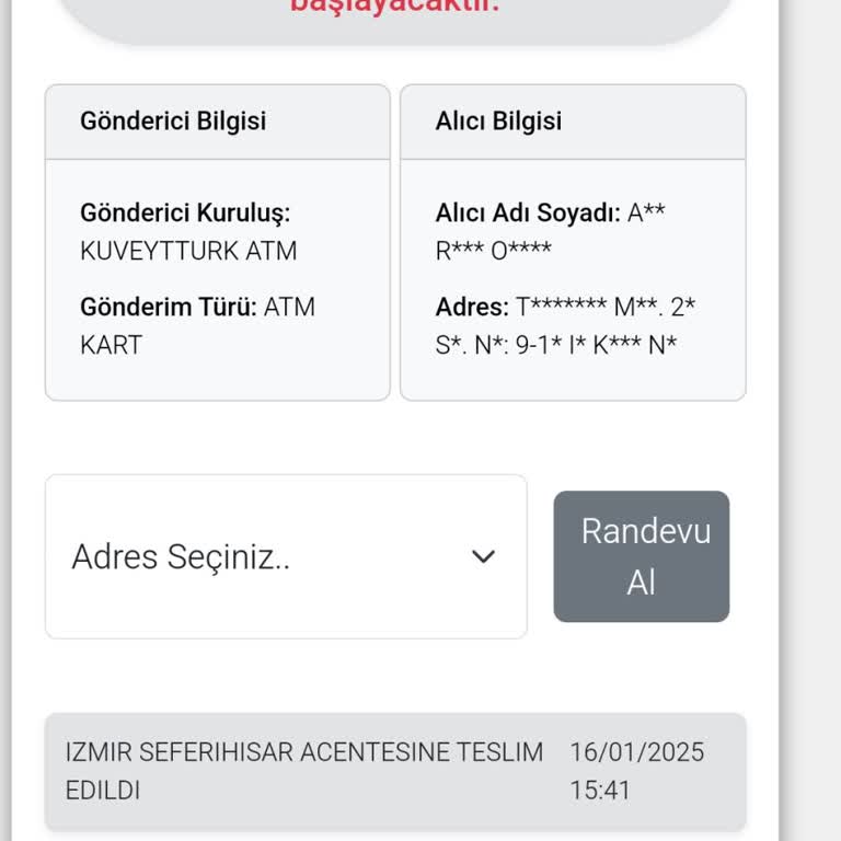 Kuryenet İle Gelen Kartın Gecikmesi Ve Bankaların İlgisizliği