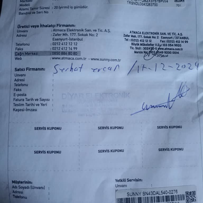 Sunny TV'nin 12 Günlük Arızası Ve Müşteri Hizmetleri Sorunu