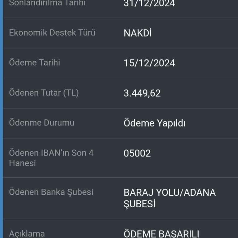 SED Yardımı Gecikmesi Hakkında Bilgi Talebi