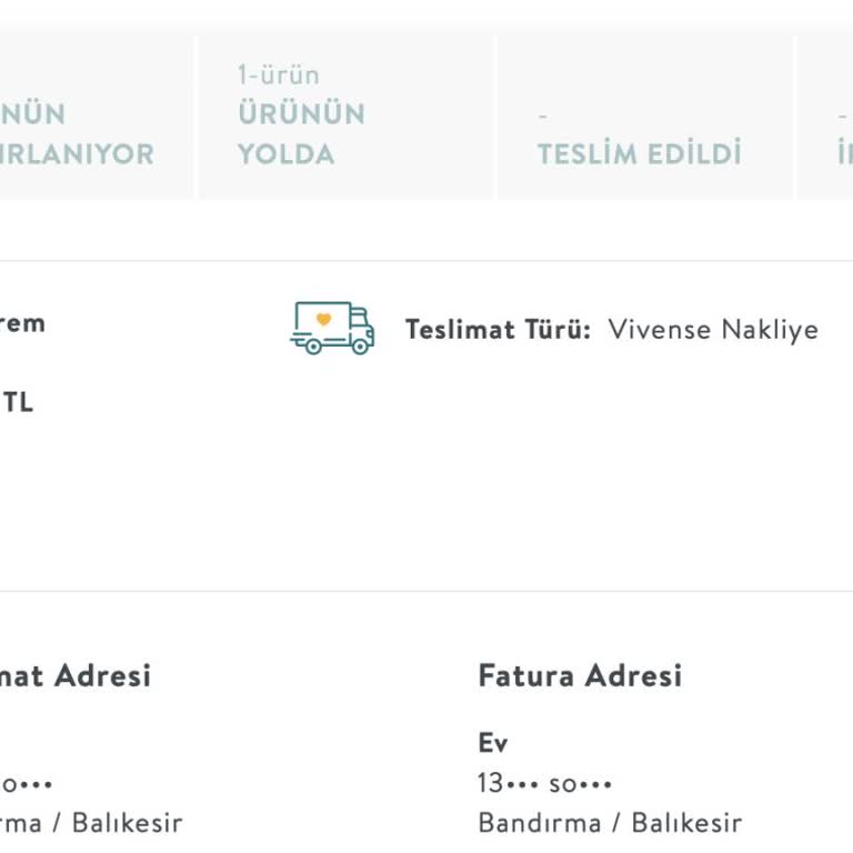 Vivense Siparişim Teslim Edilmedi Ve Müşteri Hizmetleri Yetersiz