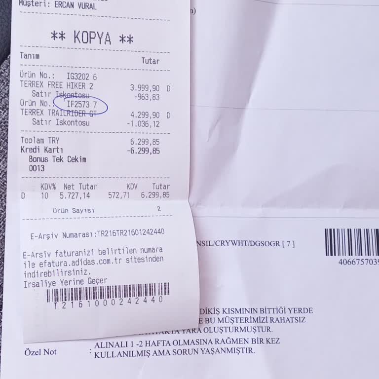 Adidas Ayakkabıda Oluşan Kusurun Müşteri Hatası Olarak Değerlendirilmesi