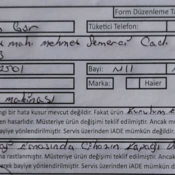Hasarlı Bulaşık Makinesi Ve İade Sorunu