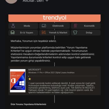 Trendyol'dan Alınan Geçersiz Kodlar Ve Yorum Engeli