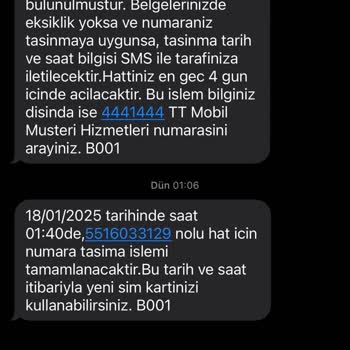 Numara Taşıma Sürecinde Beklenmedik Gelişmeler