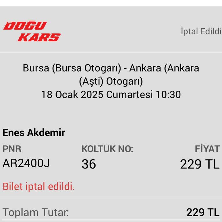 Bilet İptali Sonrası Çözüm Bulunamıyor