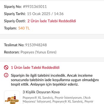 Yanlış Sipariş Ve İade Sorunu