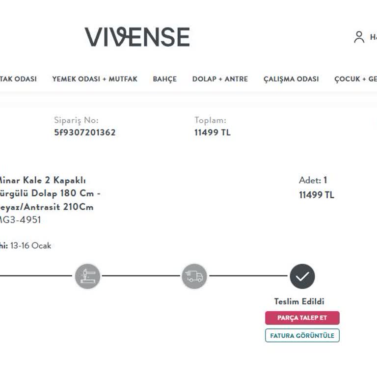 Vivense'den Alışverişte Teslimat Ve İptal Sorunları