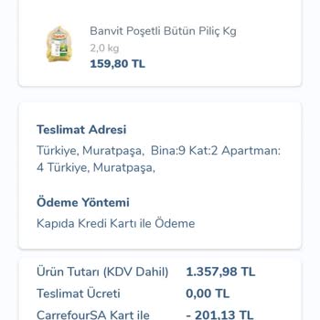 Eksik Ürün Ve Yanlış Ödeme Sorunu