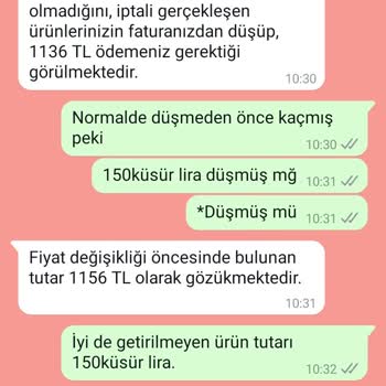 Eksik Ürün Ve Yanlış Ödeme Sorunu