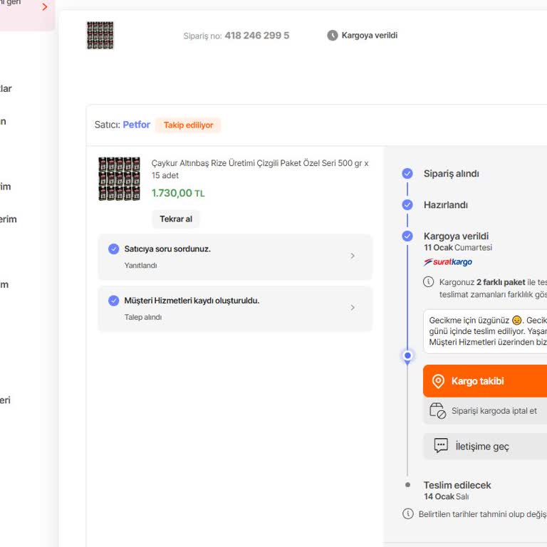 Kayıp Paket Ve İlgisiz Müşteri Hizmetleri Deneyimi