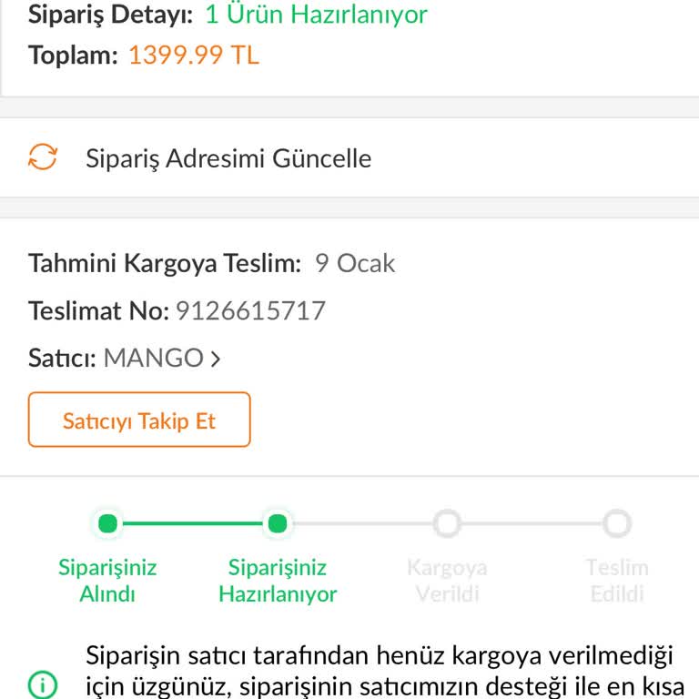 Sipariş Teslimatında Gecikme Ve İptal Sorunu