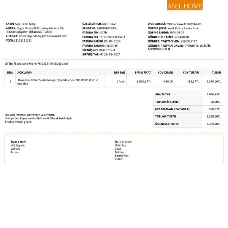 Trendyol'dan Alınan Çaycıda Sürekli Arıza Ve İade Sorunu