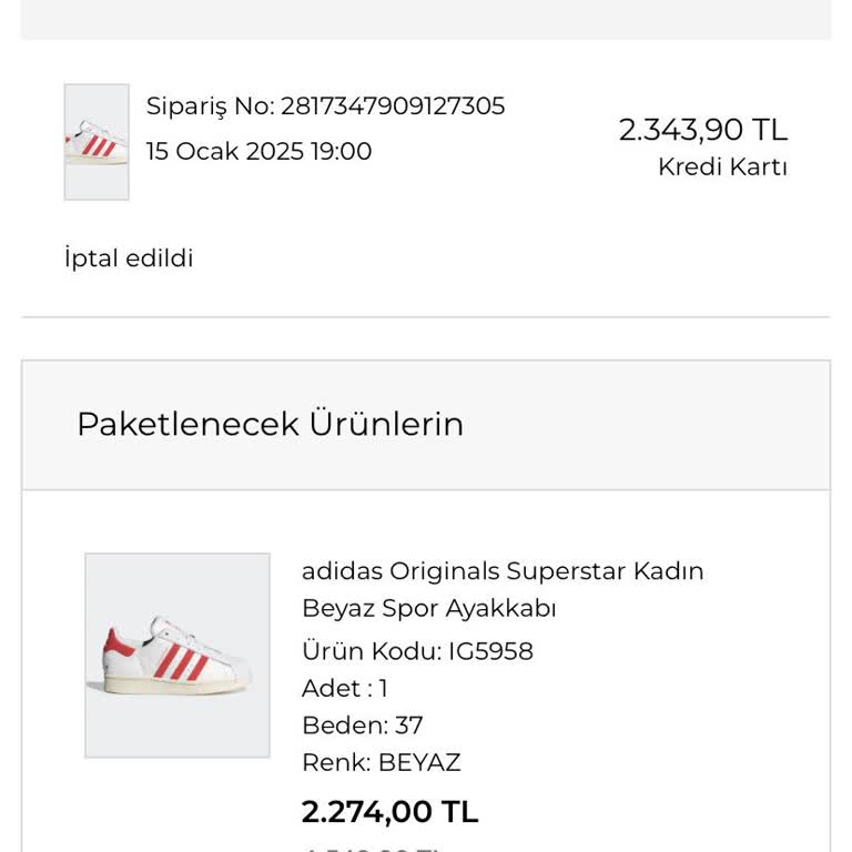 Sipariş İptali Ve Yetersiz Çözüm