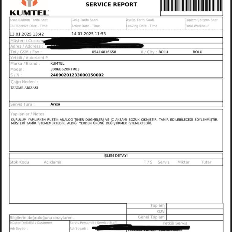 Kumtel Ankastre Setinde Hayal Kırıklığı: Değişim Talebi Karşılanmıyor