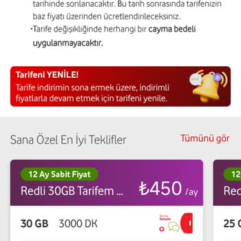 Vodafone Tarife Ücretlerinde Adaletsizlik