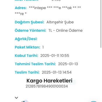 Kayıp Sipariş Ve İlgisiz Kargo Firması Mağduriyeti