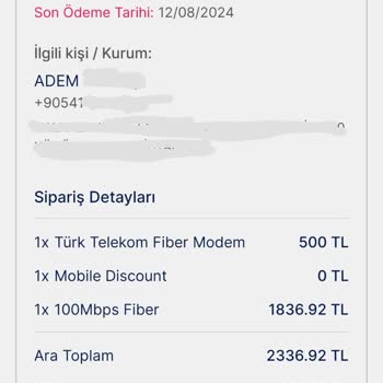 Hizmet Kesintisi Nedeniyle Ücret İadesi Talebi